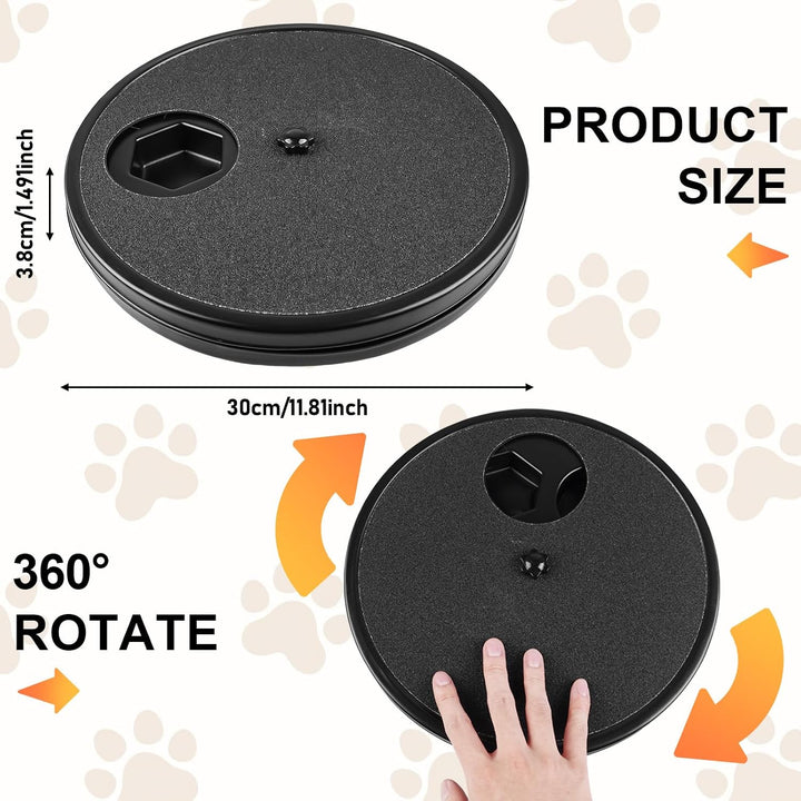 Kratzbrett für Hunde Mit Leckerlibox, Krallenschleifer Mit 6-Fächer-Lebensmittelvorrat, 360° Drehung