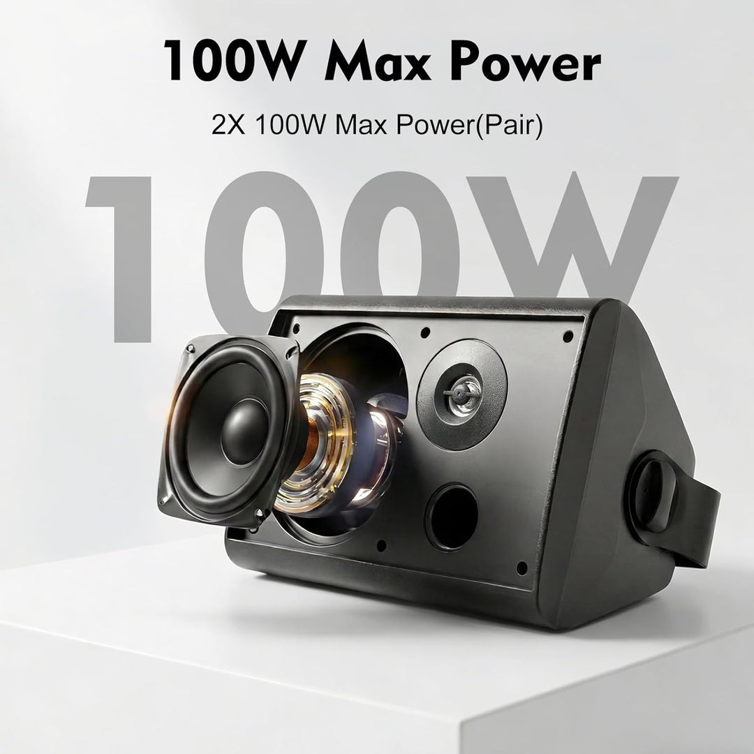 STUDIOFINIX 6,5-Zoll-Lautsprecher (400 W) für drinnen und draussen, wasserdicht, mit Bluetooth 5.1 u