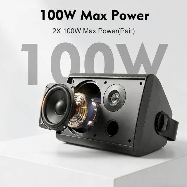 STUDIOFINIX 6,5-Zoll-Lautsprecher (400 W) für drinnen und draussen, wasserdicht, mit Bluetooth 5.1 u