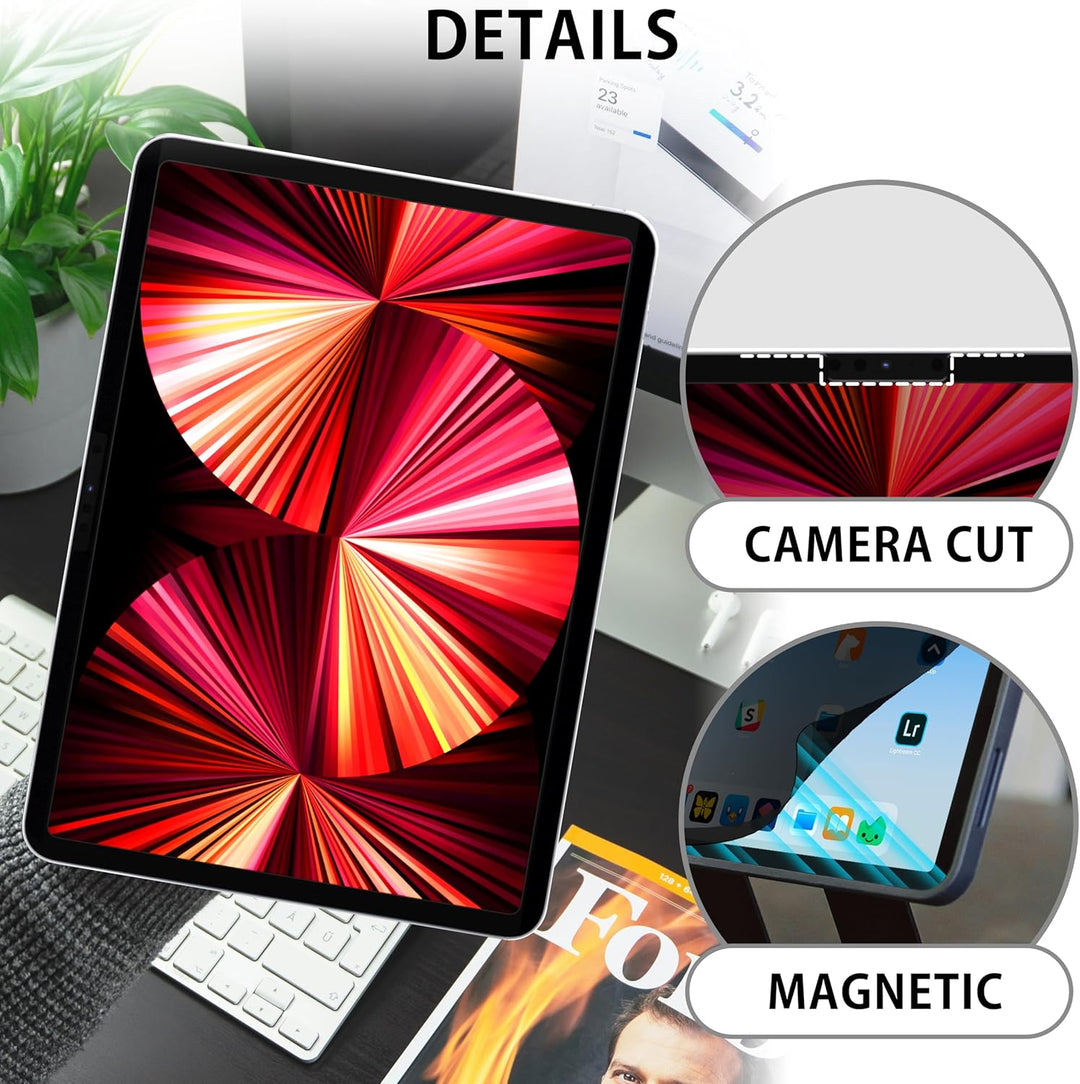 MyGadget Magnetische Sichtschutzfolie kompatibel mit Apple iPad Pro 12,9 Zoll [ 2022 | 2021 | 2020 |