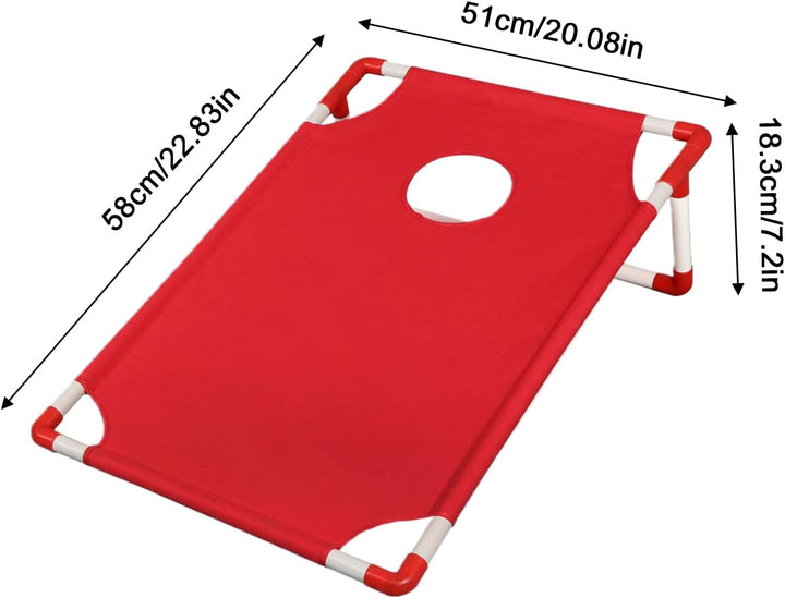 Bean Bag Wurfspiel Set, Cornhole Board Spielzeug mit 6 Bohnensäcke Garten Spielzeug Partyspiele Stra