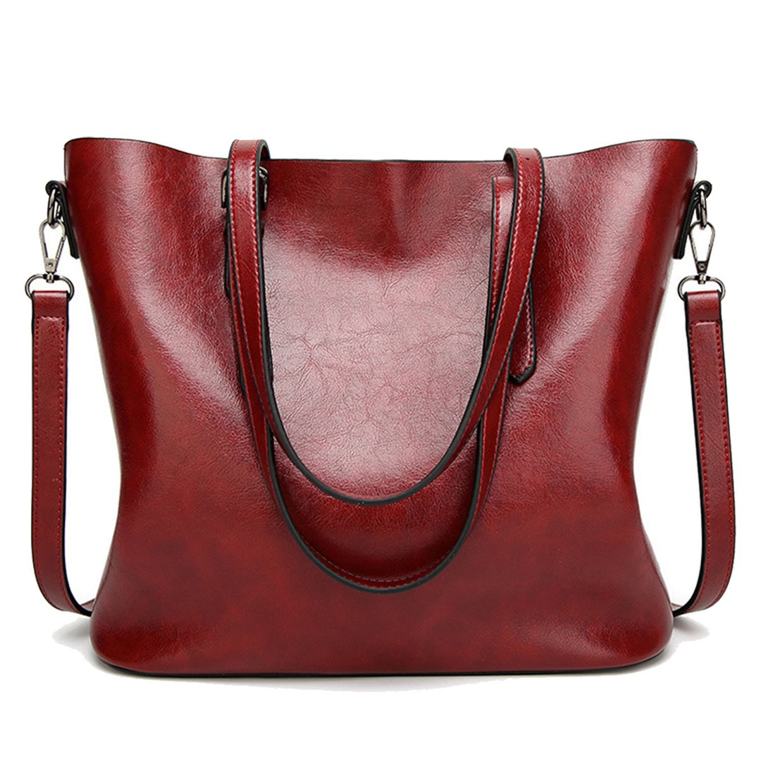 Coolives Damen Tote Shopper Tasche Schultertasche mit Schultergurt Umhängetasche Handtasche aus PU-L