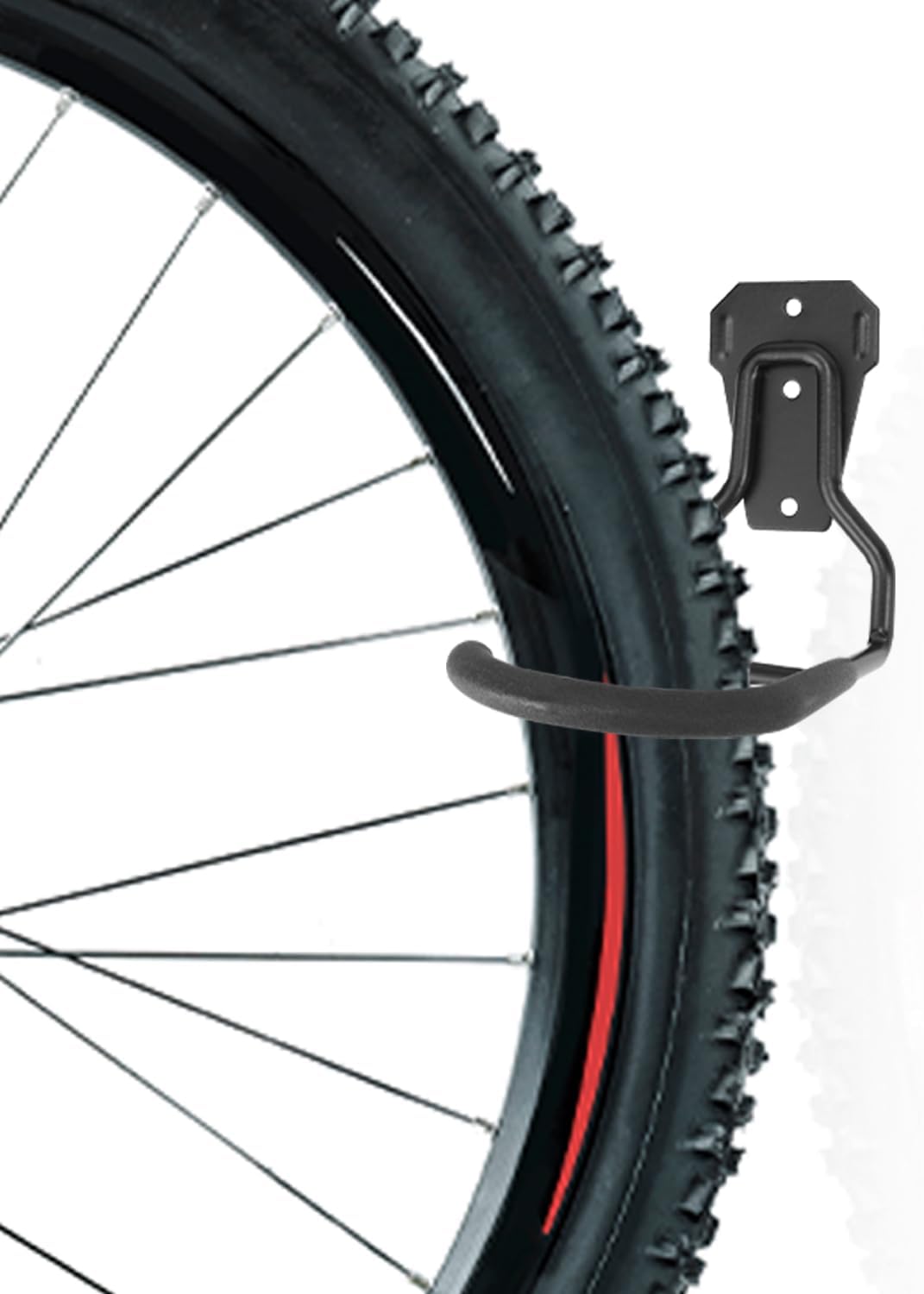 QWORK® 4er Set Fahrradhalter Wandhalterung - EVA-Gummi-Schutz, bis zu 35 kg Tragfähigkeit, Platzspar