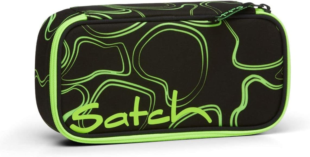 Satch Pack Schulrucksack Set 2tlg. mit Schlamperbox Green Supreme, Green Supreme