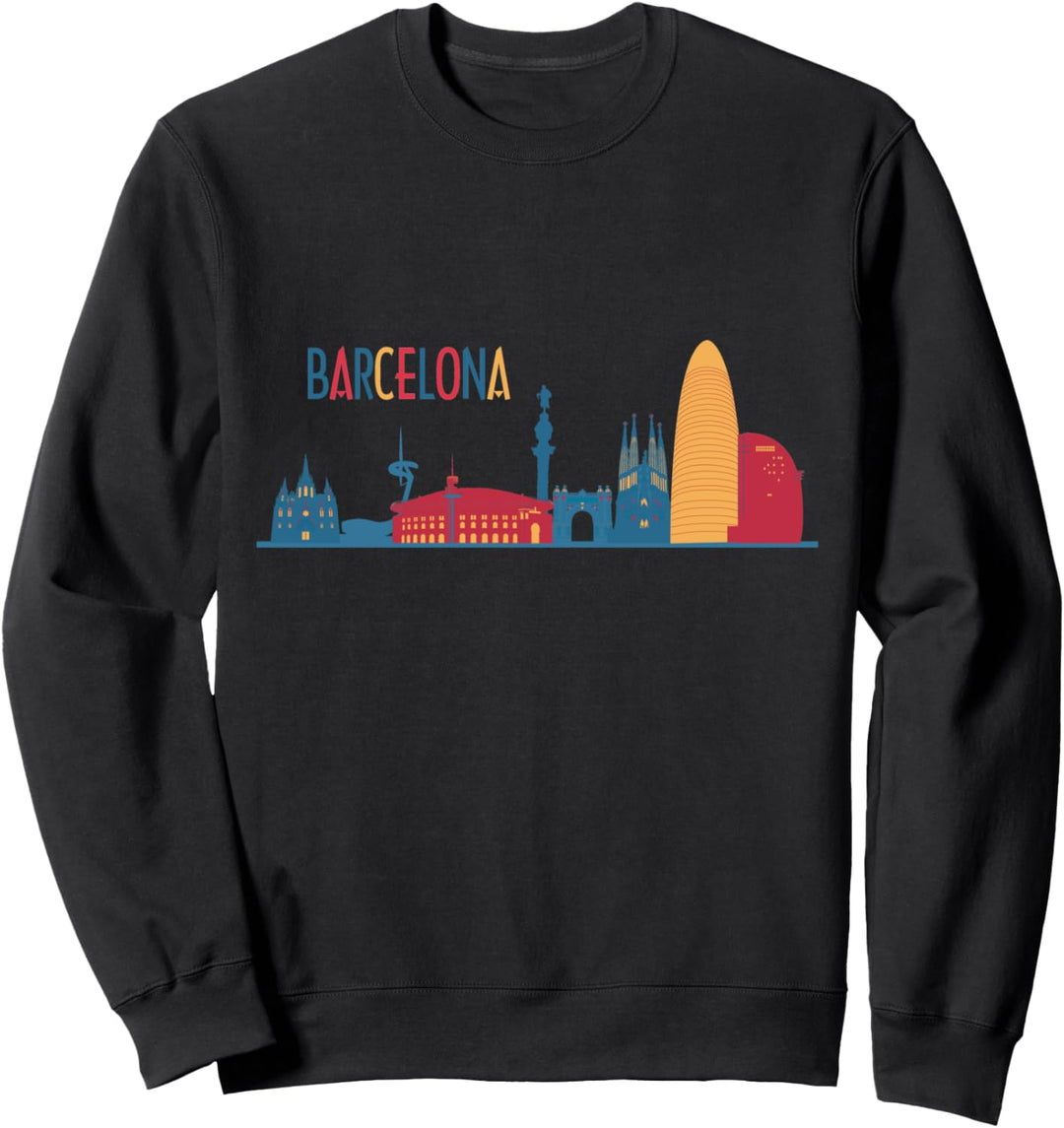 Barcelona Skyline Spanien Spanien Vintage Barcelona Sweatshirt