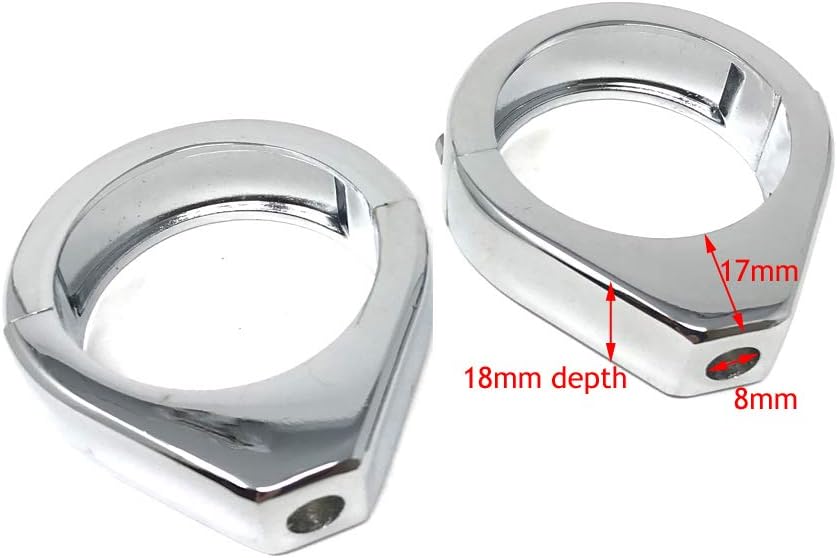 Alchemy Parts Chrom Motorrad Blinker Austausch Klammern für 41mm Gabel
