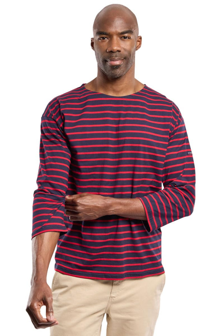 Armor Lux Herren Beg Meil T-Shirt, XXS Mehrfarbig (Navire/Braise 455)