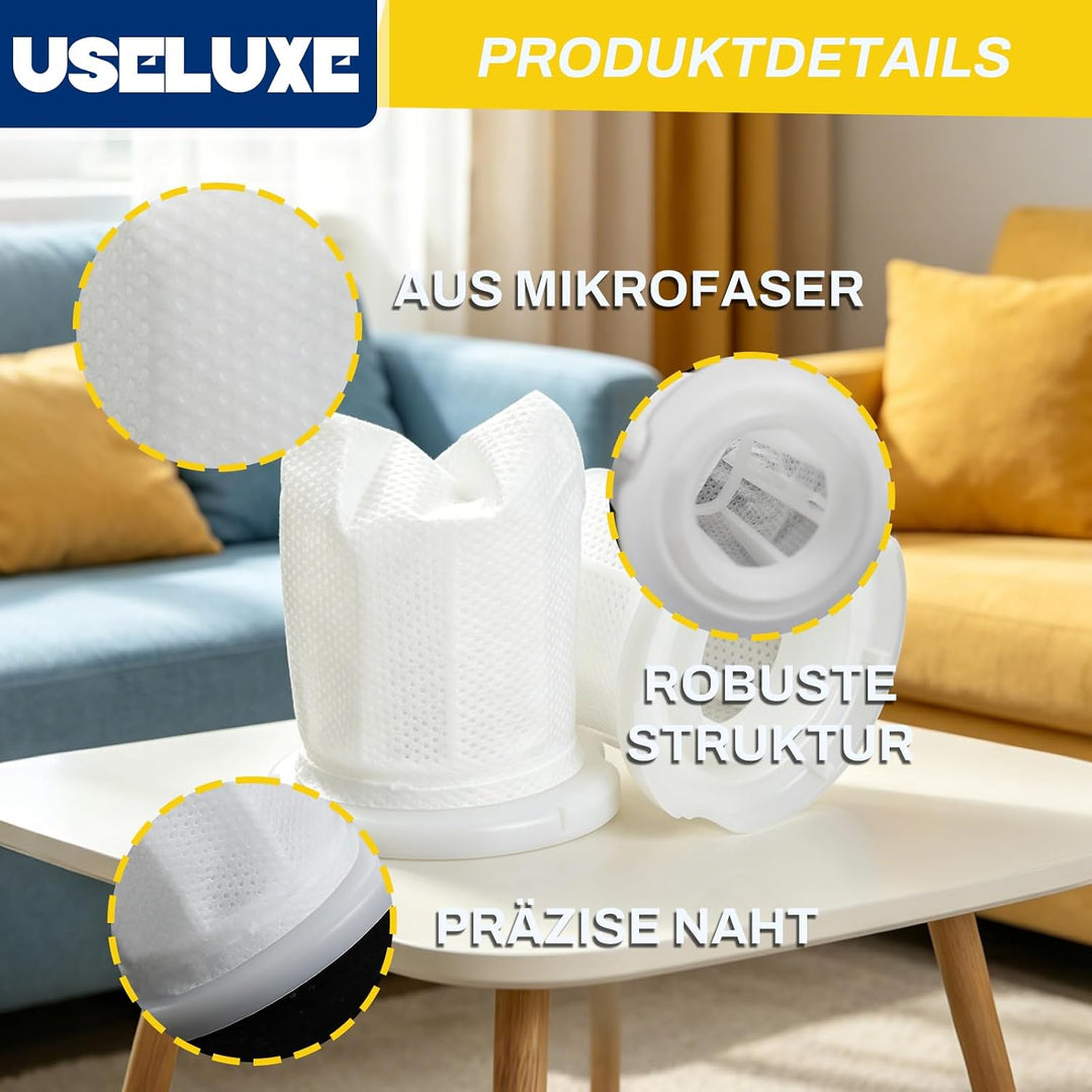 8 Stück Filter für Vorwerk Kobold VC100 Akku Staubsauger, VC 100 Schmutzfilter Ersatzfilter Zubehör