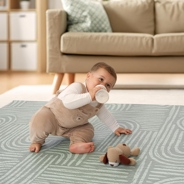 Puzzlematte Baby – Premium Krabbelmatte Baby aus EVA Schaum, Kinderteppich im zeitlosen Design, ruts