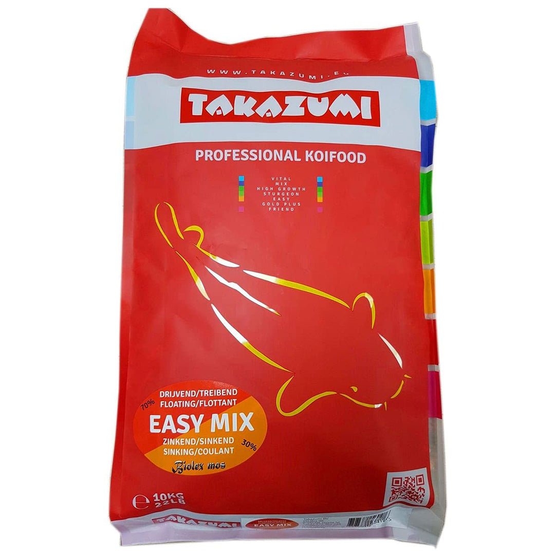 Takazumi Easy Mix Koifutter (Winterfutter) Teich Fischfutter Ø4,5 mm Mix aus Gold Plus + Easy bis 4°
