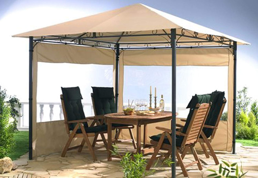 2 Seitenteile 250x190cm für Gartenpavillon Antik Pavillon Partyzelt 3x3m Seitenwand Sand Beige 250 /