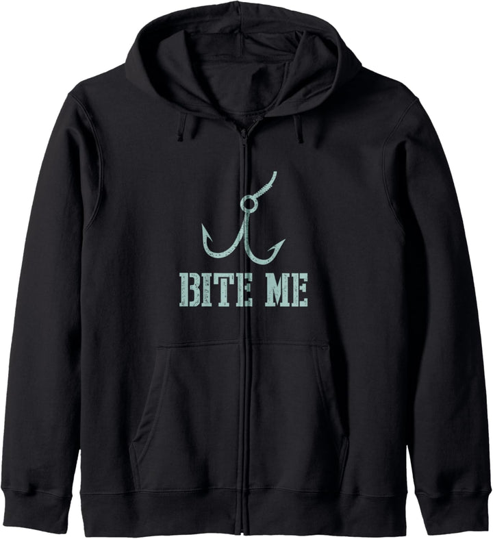 Bite Me Best Lustiger Barschangel-Witz Kapuzenjacke