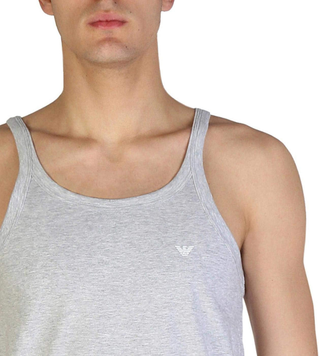 Emporio Armani Herren Schlafanzugoberteil (2er Pack), Black/Grey Melange