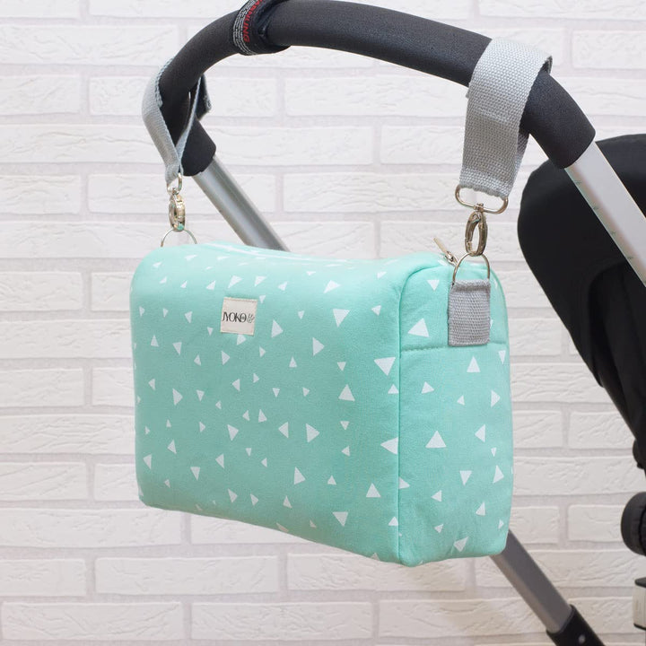 JYOKO KIDS Kinderwagentasche + Wickeltisch, Gestrickter Stoff, Baby Tasche Kinderwagen Organizer (kl