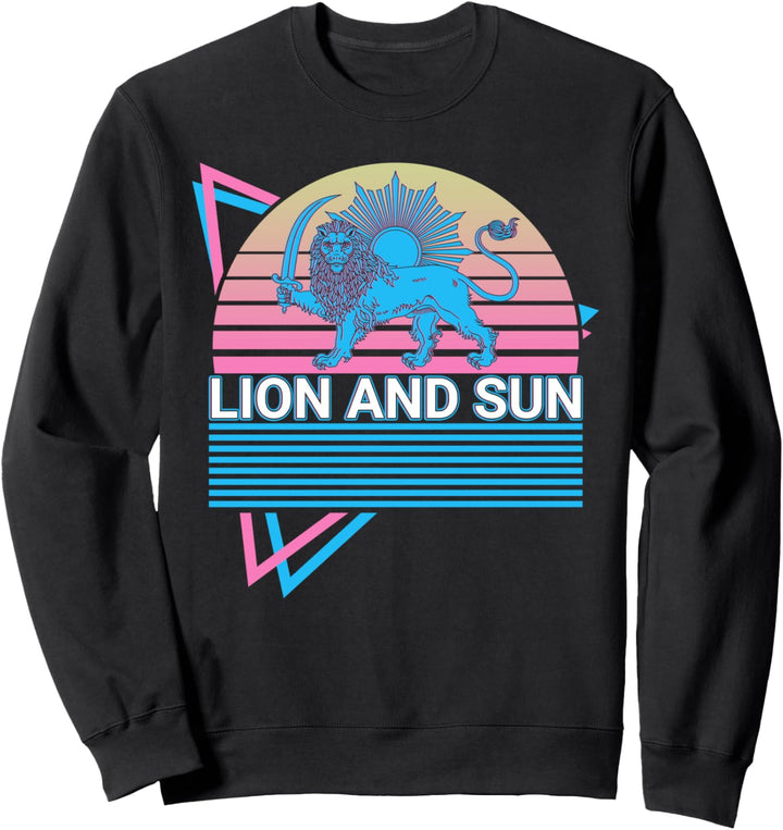 Löwe und Sonne Perser Flagge Retro Sweatshirt