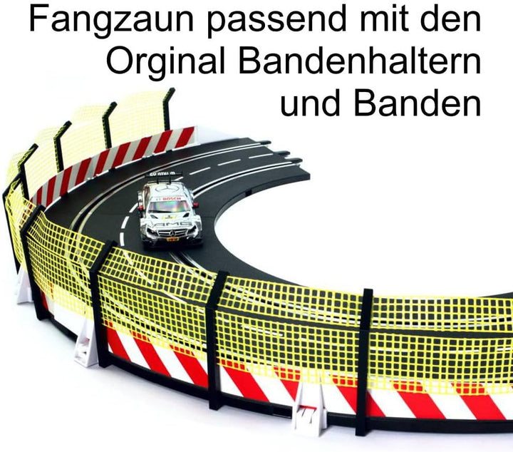 Overdrive-Racing Fangzaun 10m kompatibel mit Carrera Digital 124 132 EVO Kurven Geraden Zaun Bande S