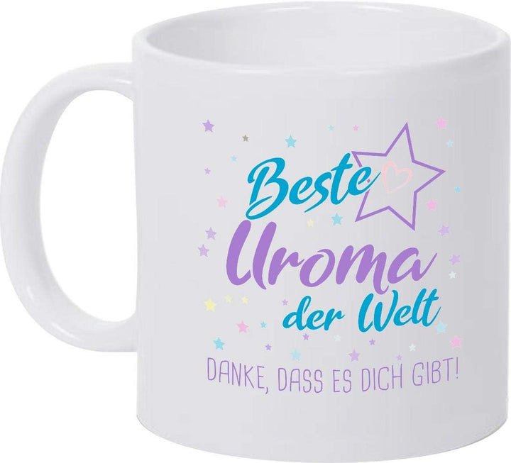 ShirtInStyle, Tassenset Beste Uroma, Bester Uropa der Welt, Danke das es Dich gibt! Farbe weiss Tass