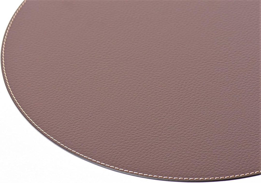 Nikalaz Oval Platzsets aus Recyceltem Leder, 4 Stück Tischsets, Tisch-Matten, Platzdeckchen 45.7 x 3