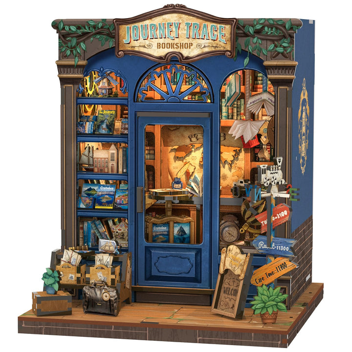 Fsolis DIY Book Nook Kit - Holz Puppenhaus Bausatz, Miniatur Tiny House für Bücherregal Deko, Kreati