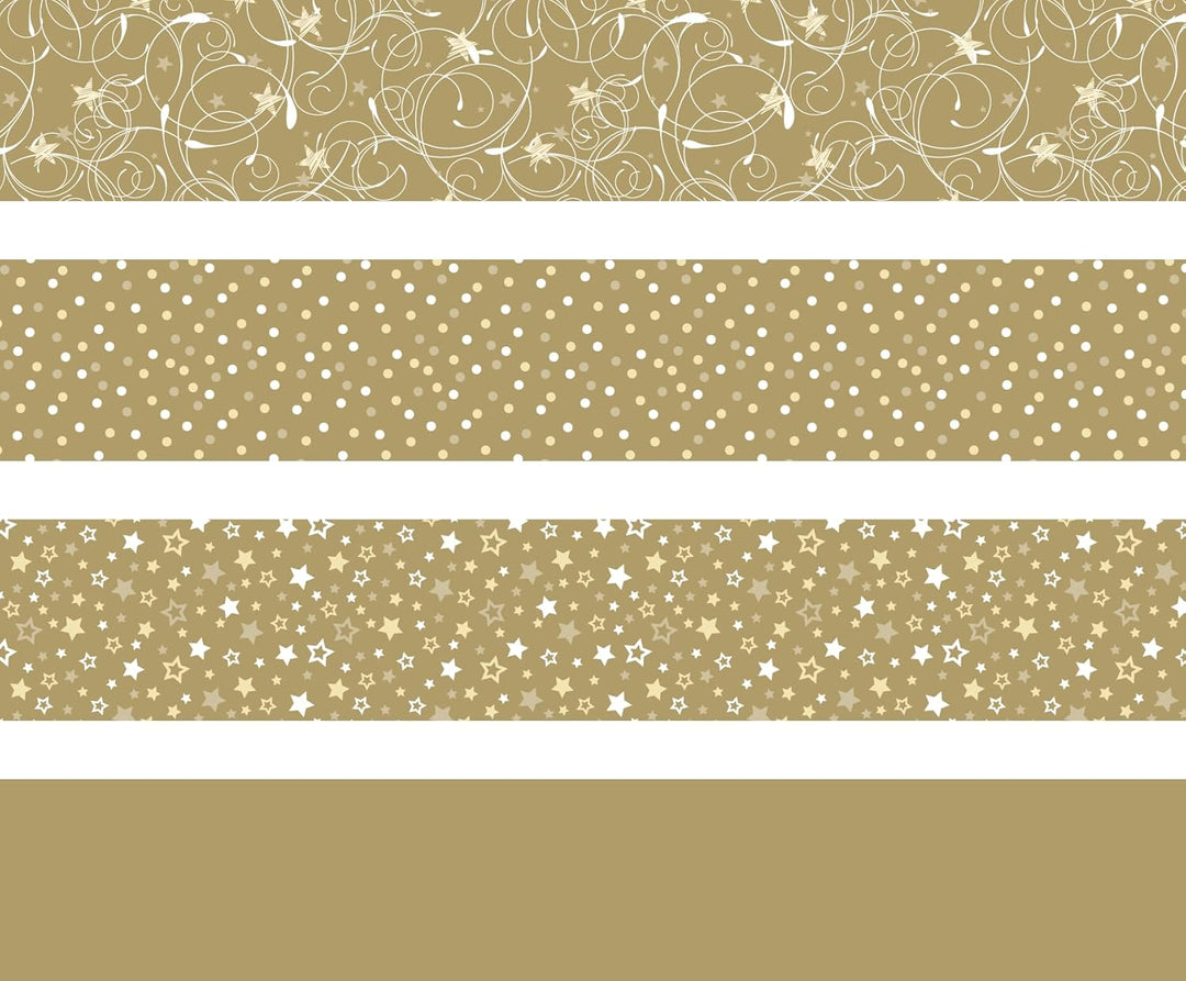 Heyda Faltstreifen für Fröbelsterne – 3er Set - rot, silber und gold mit je 96 Streifen in 1x30cm un