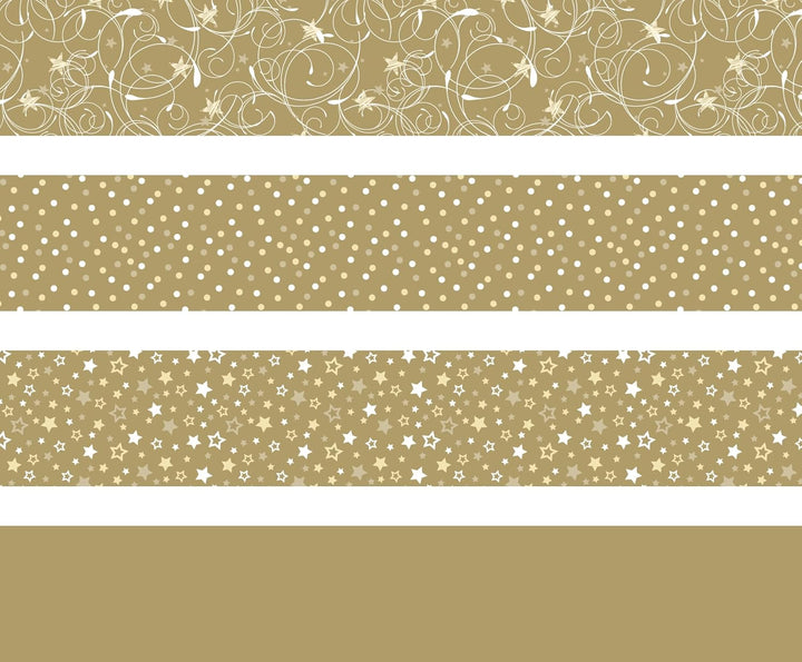 Heyda Faltstreifen für Fröbelsterne – 3er Set - rot, silber und gold mit je 96 Streifen in 1x30cm un