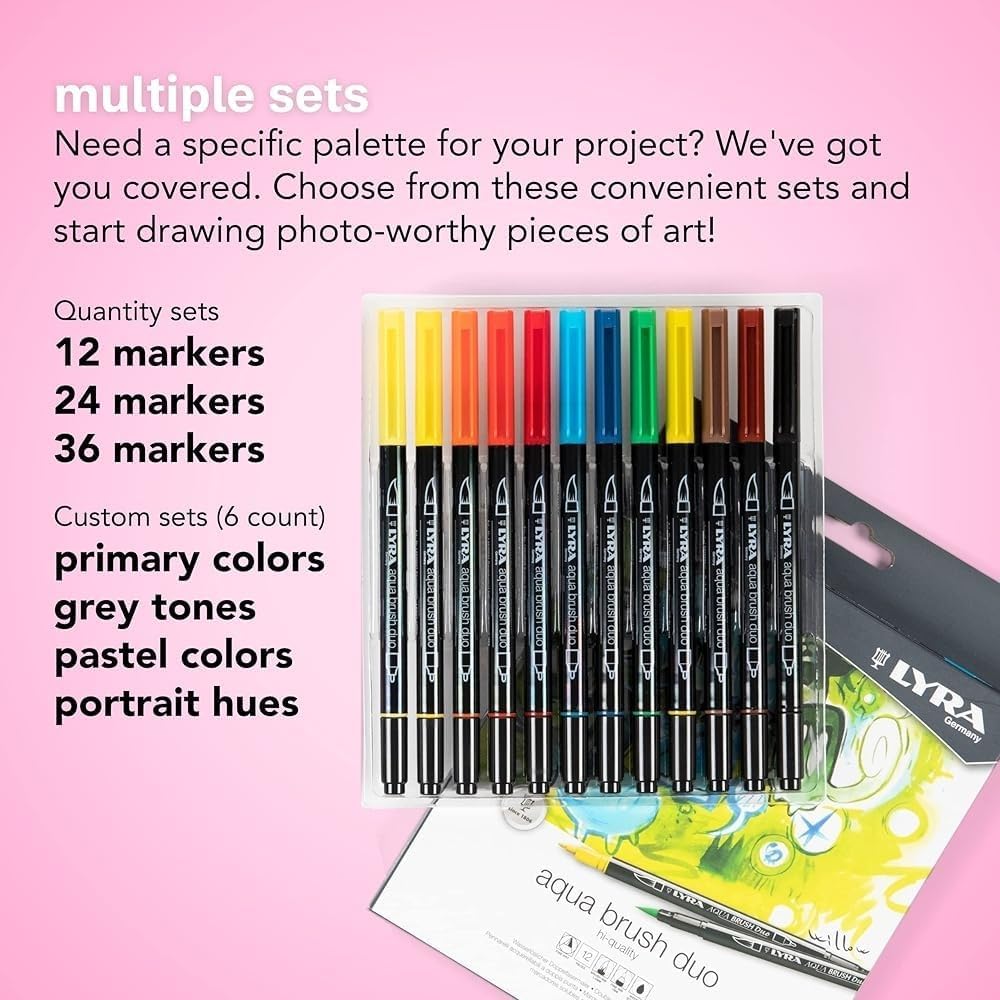 LYRA Aqua Brush Duo Set mit 24 Farben, 1 stück (24er Pack), 24 Farben