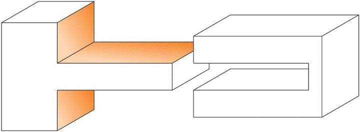 CMT 800.627.11 Zapfenfräser im Hartholzkoffer, 1/2 Zoll Schaft, 7,6 cm Durchmesser, Hartmetallbestüc