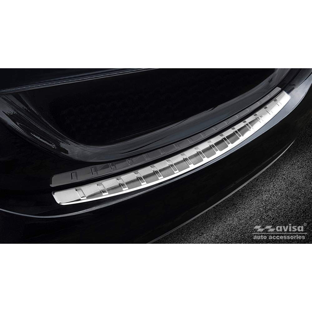 Avisa Edelstahl Heckstossstangenschutz kompatibel mit Mercedes C-Klasse W205 Limousine 2014-2019 & 2