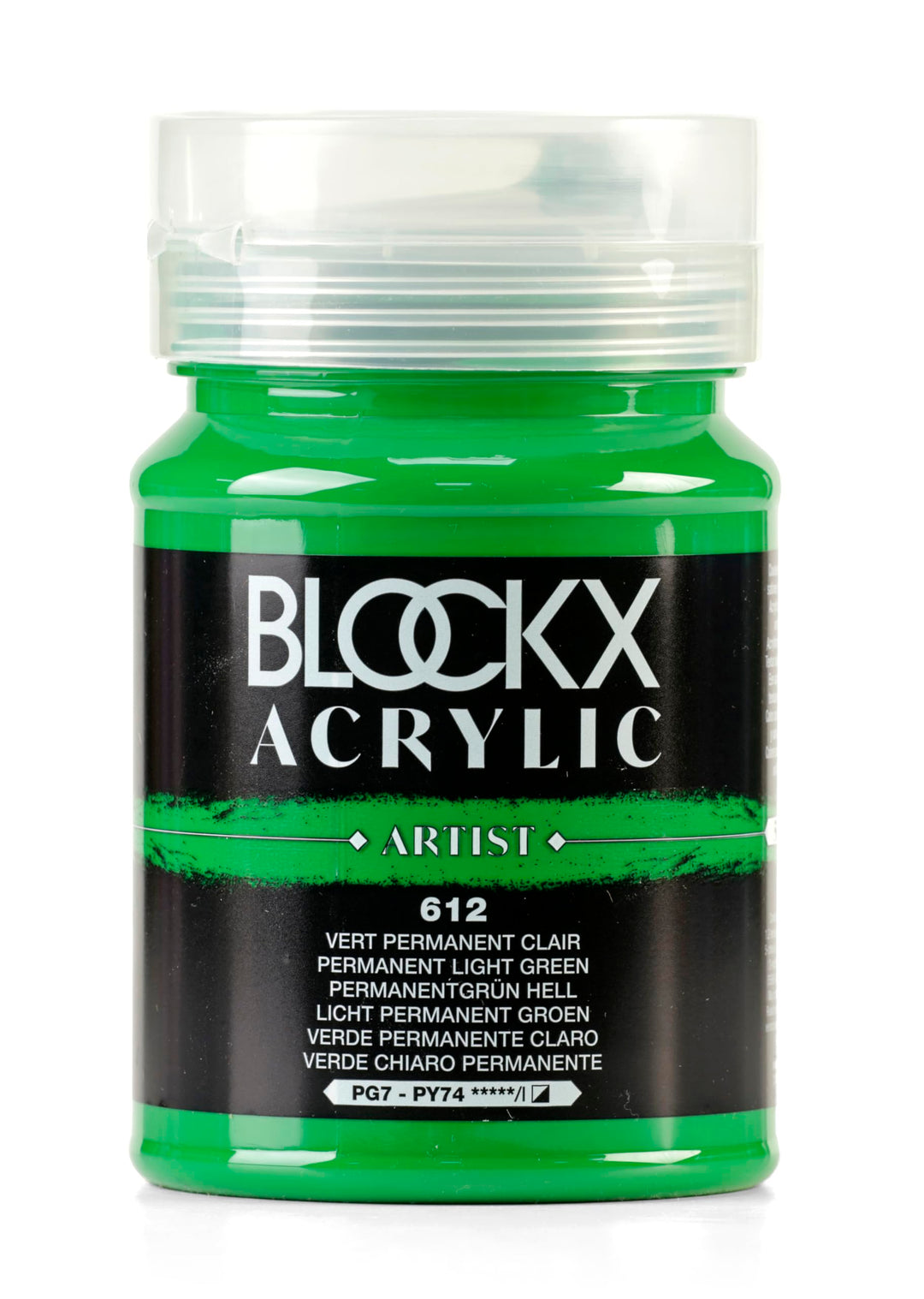 Blockx 65612BXC - Dose 500ml, feine Acrylfarbe, Acrylic Artist, halbdeckend und satiniert, PG 7/PY 7