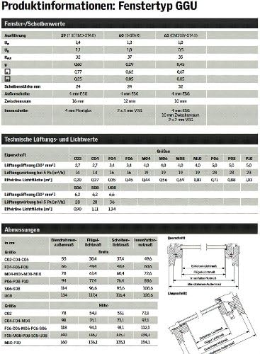 Velux Dachfenster GGU Schwingfenster 55x118cm CK06 0070 Thermo Kunststoff mit Ziegeleindeckrahmen ED