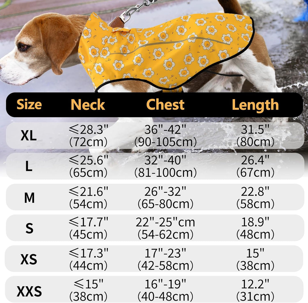 Mile High Life Hunde-Regenmantel, verstellbare, wasserdichte Haustierkleidung, leichte Regenjacke mi
