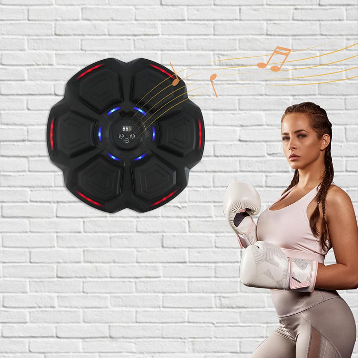 Music Boxing Machine, 3W Boxmaschine mit Musik Musikalische Boxscheibe, Wandmontage Musikboxer, LED