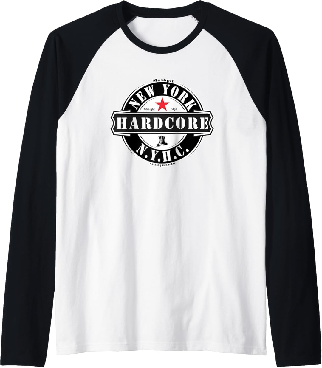New York HARDCORE NYHC USA Straight Edge x vegane Streetwear Raglan