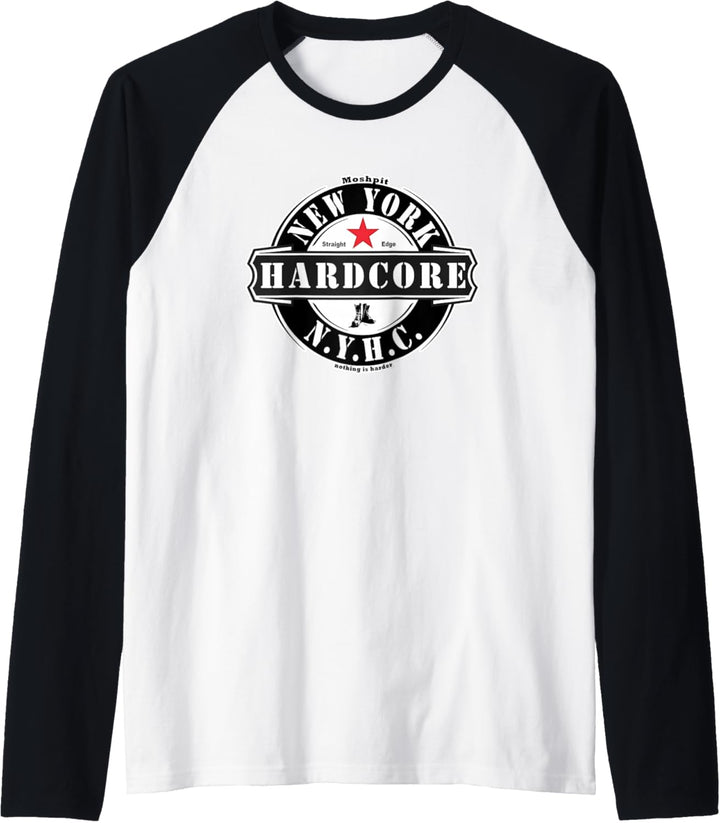 New York HARDCORE NYHC USA Straight Edge x vegane Streetwear Raglan