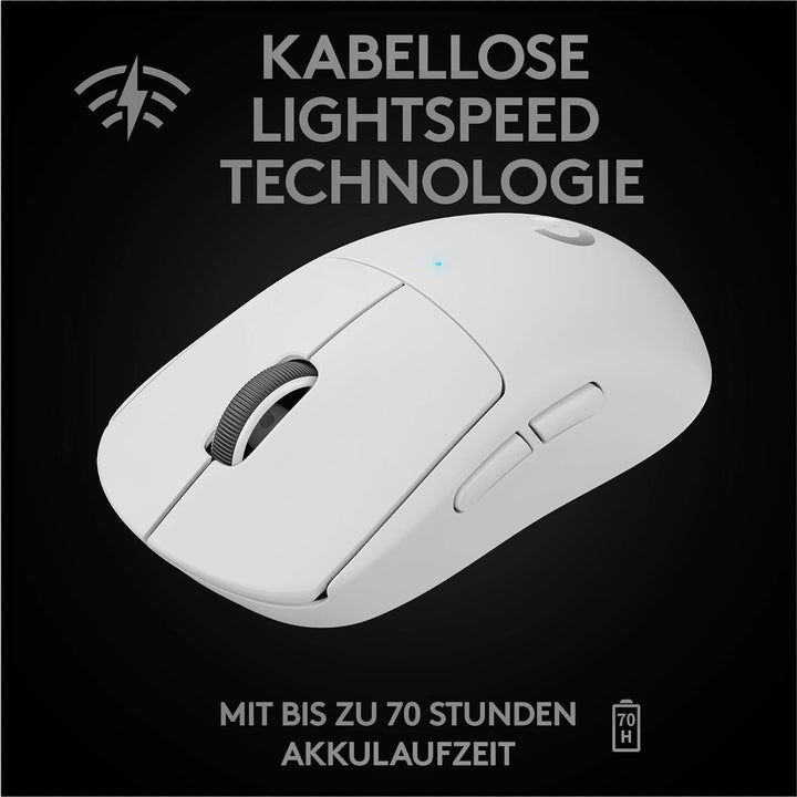 Logitech G PRO X SUPERLIGHT kabellose Gaming-Maus mit HERO 25K Sensor, Ultra-leicht mit 63g, 5 progr