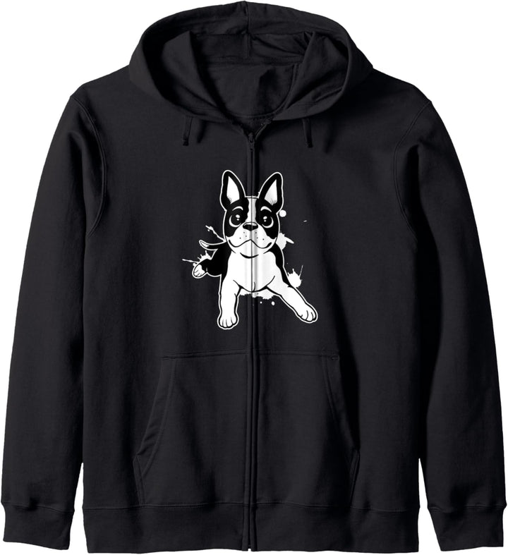 Netter Boston Terrier Geschenk Boston Terrier Kapuzenjacke
