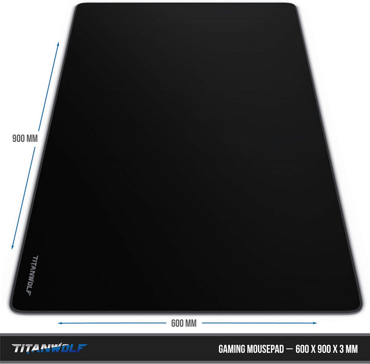 TITANWOLF - Übergrösse Mauspad Gaming 900x600mm Titanwolf - XXL Mousepad gross - Tischunterlage Extr