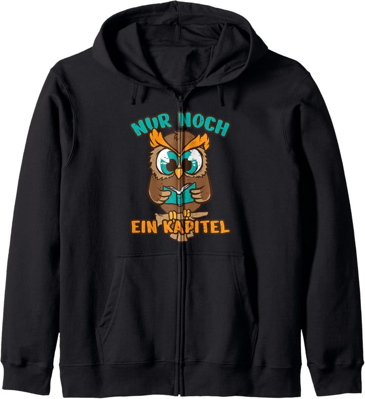 Leseratte Eule Lesefieber Bücherwurm Kapital Buch Geschenk Kapuzenjacke