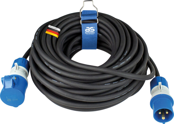 as - Schwabe CEE Outdoor-Verlängerungsleitung 25m mit neuer powerlight Spannungsanzeige, CEE-Stecker