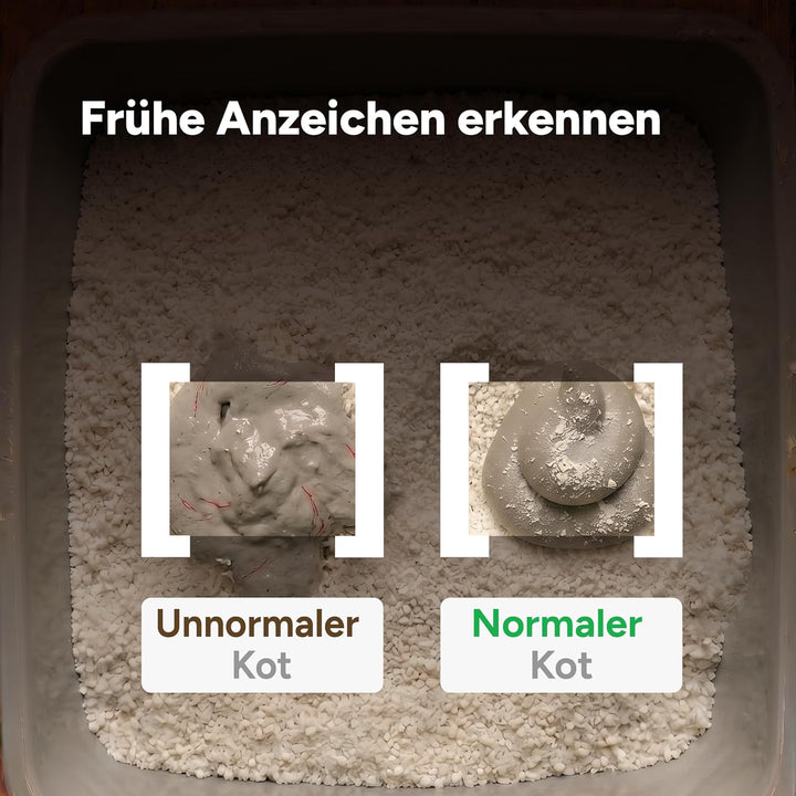 LitterLens Katzenklo Kamera mit App, KI Gesundheitsüberwachung & Warnungen, Urin- und KOT-Tracking,