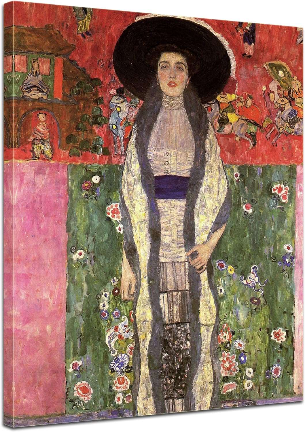 Bilderdepot24 Bild auf Leinwand | Gustav Klimt Portrait der Adele Bloch-Bauer in 50x60 cm als Wandbi
