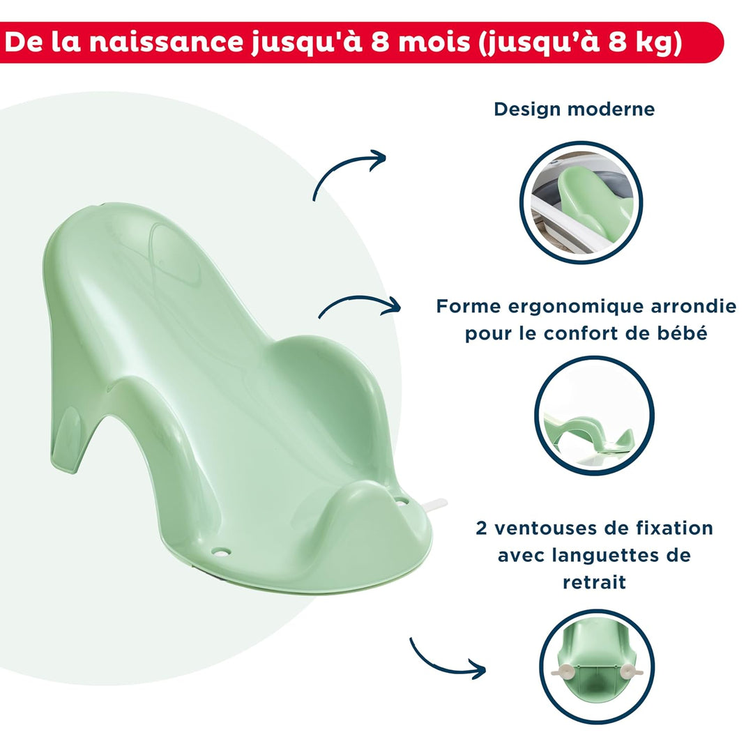 THERMOBABY - Atoll Babywippe – Babybadewanne – ergonomisch – bequem – von Geburt bis 8 Monate – Sela