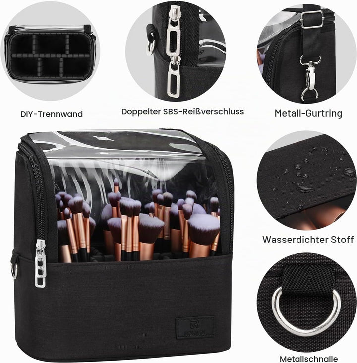 Relavel Kosmetiktasche, Make up Pinsel Tasche, Gross Make up Organizer, Stand-up Kulturbeutel Wasser