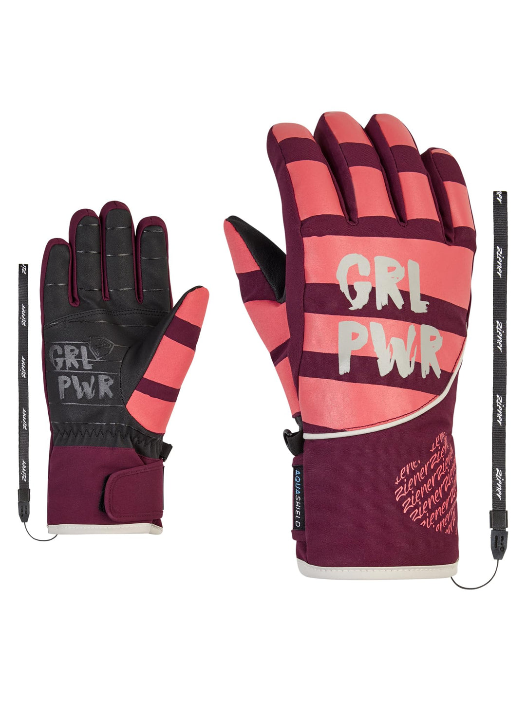 Ziener Mädchen Liwa Ski-Handschuhe/Wintersport | wasserdicht, Primaloft, modisch 4 velvet red, 4 vel