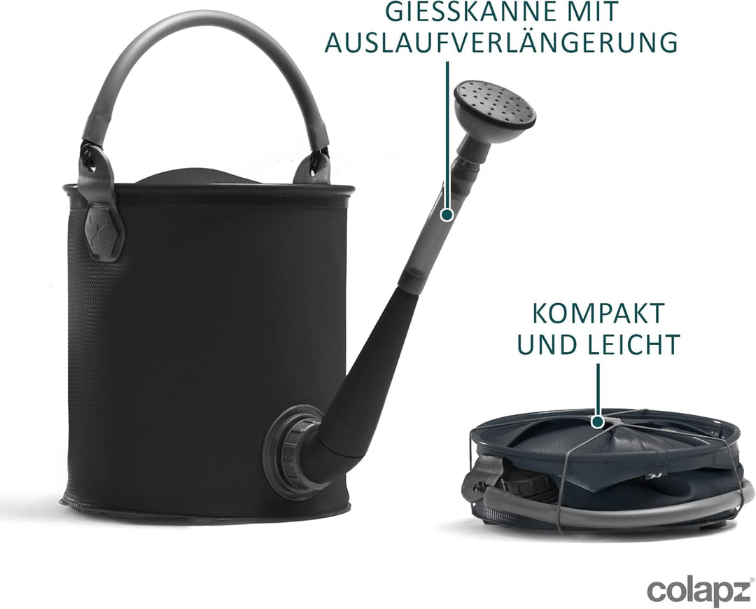 Colapz Faltbare Giesskanne &amp; Eimer für Frischwasser - Camping Ausrüstung für Zelten &amp; Festival - pra