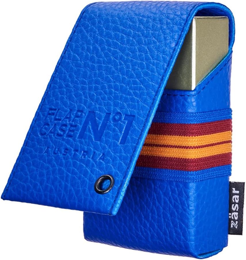 FLAPCASE N°1 • DELPHIN • Designer Zigarettenetui, Made in Austria, Gummiband, Leder vegan Zigaretten