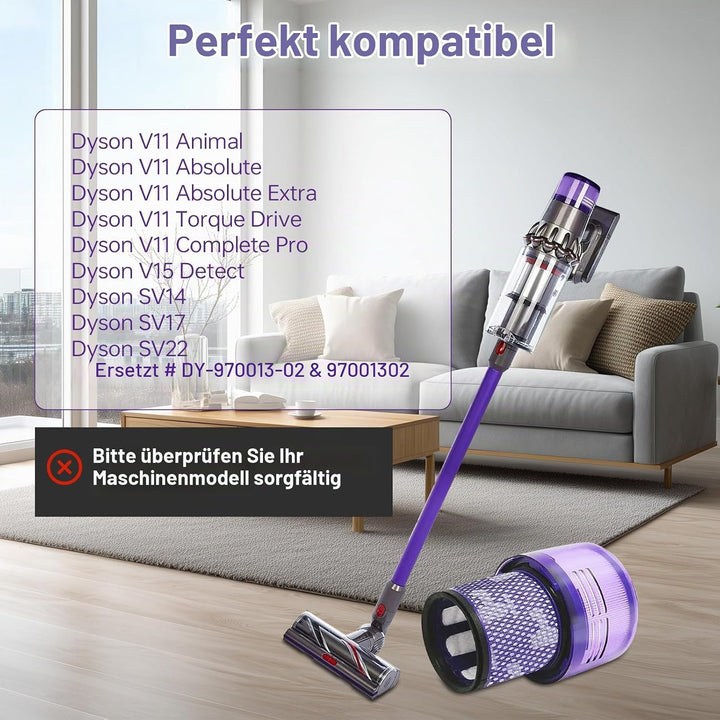 Filter für Dyson V11 SV14 V15 SV22, Kompatibel mit Cyclone Animal Absolute Extra Total Clean Pro Akk