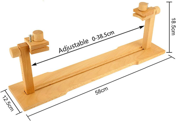 Holzsammlung Halterung für Stickrahmen Holz,360 Drehbarer Stickrahmenständer, Kreuzstich Rahmen aus