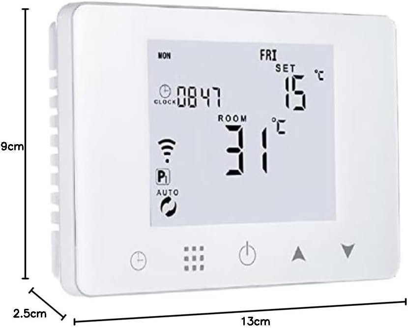 Homcloud CTW Digital Chronothermostat Smart Wi-Fi für Gas- und Wasserboiler, Wand- oder Standmontage