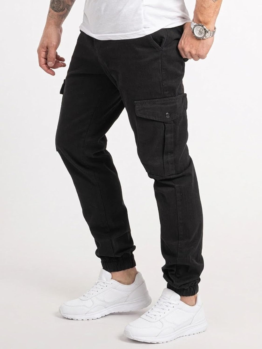 Rock Creek Herren Hose Cargohose RC-2356 32W / 30L Schwarz, 32W / 30L Schwarz